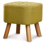SLGGPJBU Reposapiés para reposar pies, banco de zapatos para cambiar, silla cuadrada grande, taburetes modernos con patas de madera tapizadas, cómodo asiento para el hogar, multifunción