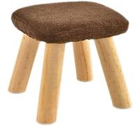SLGGPJBU Reposapiés para reposar pies, banco de zapatos, patas de madera, taburetes cuadrados, funda de tela extraíble, silla tapizada para el hogar, multifunción