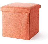 SLGGPJBU Reposapiés para reposar pies, reposapiés, caja de almacenamiento plegable, asiento de lino, banco de zapatos, reposapiés, taburete de madera