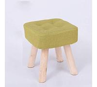SLGGPJBU Reposapiés para zapatos, reposapiés, reposapiés de tela puf 4 patas reposapiés de madera maciza reposapiés cuadrado sala de estar sofá mesa de centro banco pequeño dormitorio taburete de cama