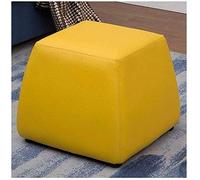 SLGGPJBU Reposapiés plegable para reposar pies, taburete de almacenamiento, taburete de cuero trapezoidal multifunción, taburete tapizado para el hogar, sala de estar, banco de zapatos