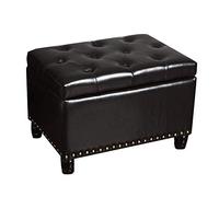 SLGGPJBU - Reposapiés, pufs y reposapiés de almacenamiento, banco de almacenamiento, banco de sofá, asiento, almacenamiento de poliuretano, diseño retro con remaches estables, resistente al desgaste,