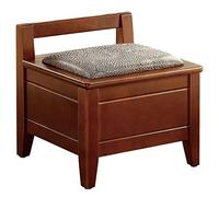 SLGGPJBU Taburete acolchado elegante para sofá, banco de madera, estilo chino, banco de zapatos de madera maciza, almacenamiento de arte, sala de estar, café