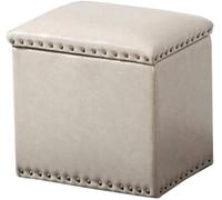 SLGGPJBU Taburete cuadrado de cuero sintético con tapa con bisagras, taburete moderno para el hogar, taburete de dormitorio