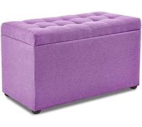 SLGGPJBU Taburete de almacenamiento para asiento, taburetes de madera, reposapiés para exteriores, taburete portátil para sala de estar, dormitorio, espacio pequeño, color amarillo