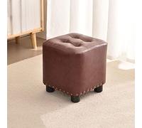 SLGGPJBU Taburete de maquillaje pequeño - Elegante y cómodo taburete acolchado de piel sintética para el dormitorio del hogar - Reposapiés sofá