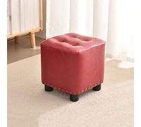 SLGGPJBU Taburete de maquillaje pequeño - Elegante y cómodo taburete acolchado de piel sintética para el dormitorio del hogar - Reposapiés sofá