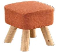 SLGGPJBU Taburete de pie, banco de zapatos para cambiar, asiento cómodo para el hogar, patas cuadradas de madera, asiento tapizado, taburetes multifunción