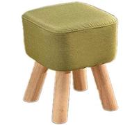 SLGGPJBU Taburete de pie, cambio zapato sofá silla cómoda casa patas cuadradas de madera silla tapizada otomanas multifunción