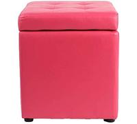 SLGGPJBU Taburete de pie cubo imitación cuero almacenamiento puf asiento, caja de juguetes bandeja con bisagra organizador superior caja puf pecho