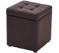 SLGGPJBU Taburete de pie de piel sintética para almacenamiento, caja de juguetes con bisagra superior, caja organizadora para oficina en casa