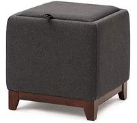 SLGGPJBU Taburete de pie para tocador, reposapiés, taburete de almacenamiento, de madera maciza, para sala de estar, mesa de centro, taburete de cambio, taburete de tela para el hogar, 40 x 40 x 38 cm