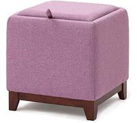SLGGPJBU Taburete de pie para tocador, reposapiés, taburete de almacenamiento, de madera maciza, para sala de estar, mesa de centro, taburete de cambio, taburete de tela para el hogar, 40 x 40 x 38 cm