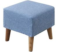 SLGGPJBU Taburete de pie, puffes acolchado, taburete de tela extraíble y lavable, taburete pequeño de madera maciza, taburete para el hogar