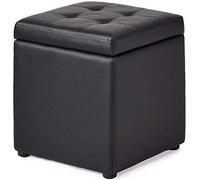 SLGGPJBU Taburete de pie reposapiés taburetes y pufs con espacio de almacenamiento, cajas de cubos, taburetes de salón de PU, silla con antideslizante para sala de estar dormitorio reposapiés