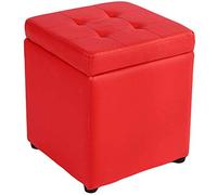 SLGGPJBU Taburete de piel sintética para almacenamiento, cubo con bisagra, caja organizadora de asiento individual