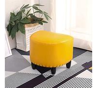 SLGGPJBU Taburete de reposapiés taburete corto taburete de cuero PU tela plegable almacenamiento esponja más gruesa, sala de estar, dormitorio, marrón moderno