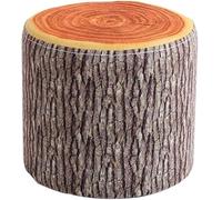 SLGGPJBU - Taburete otomano redondo acolchado, reposapiés extraíble, funda antideslizante para sofá, reposapiés para cambio de pañales, mesa de centro -F