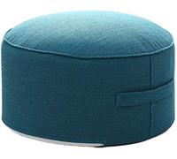 SLGGPJBU Taburete otomano redondo, sofá, taburete, reposapiés, reposapiés, taburete con asa, funda extraíble para el hogar, color: morado