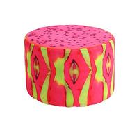SLGGPJBU Taburete otomano tapizado redondo, reposapiés, desmontable, antideslizante, reposapiés, sofá, para cambiar zapatos, mesa de centro-F
