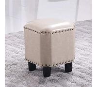 SLGGPJBU Taburete para muebles tapizado de piel encerada al aceite, asiento individual, taburete de maquillaje, banco de zapatos, máximo 200 kg