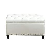 SLGGPJBU Taburete para reposapiés y reposapiés de almacenamiento, banco de almacenamiento, asiento de sofá, almacenamiento de poliuretano, diseño retro de remaches, estable y resistente al desgaste, 6
