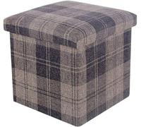 SLGGPJBU Taburete plegable con forma de cubo, versátil caja de almacenamiento de algodón y lino, taburete de sofá apto para pasillo, sala de estar, patio, 30 x 30 x 30 cm, C