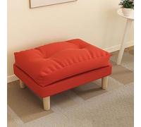SLGGPJBU Taburetes para sala de estar, reposapiés pequeño y suave con patas de madera, asiento acolchado con patas antideslizantes para sofá, sala de estar, 48 x 60 x 38 cm