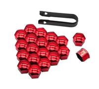 SLGYS 20 Piezas Tapas de Tuercas Rueda Coche Compatible con Peugeot 208 2012-2019, Prueba de Polvo Embellecedora Accesorios,17mm-2/Red