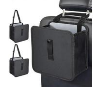 SLIAXINT 2 PCS papelera coche plegable impermeable a prueba de fugas 23 x 23 cm cubo de basura para coche con correa ajustable organizador coche para reposacabezas asiento trasero consola y maletero