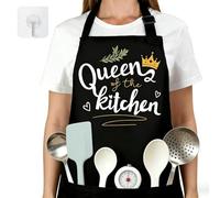 SLIAXINT Divertido Delantal Panadero Mamá, Delantal Cocina Hombre y Mujer, Delantal Ajustable con 3 Bolsillos, Delantal Unisex Poliéster Ligero y Fácil Lavar Cocinar, Barbacoa, Asar y Uso Diario Hogar