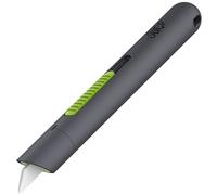 Slice 10512 - Cortador estilo pluma, retráctil automático, cuchilla de cerámica, color gris y verde