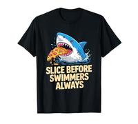 Slice Before Swimmers Always Shark Pizza Camiseta