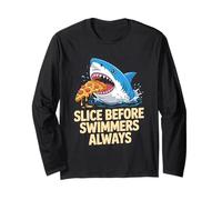Slice Before Swimmers Always Shark Pizza Manga Larga