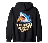 Slice Before Swimmers Always Shark Pizza Sudadera con Capucha