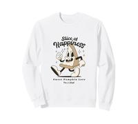Slice of Happiness - Sweet Pumpkin Love Retro Pie Design Sudadera