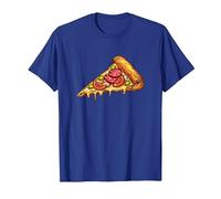 Slice of Pizza Design Pepperoni Pizza Lover Italian Food Camiseta, Hombre, Azul Real, L
