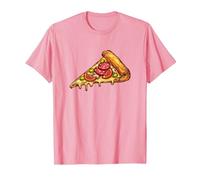 Slice of Pizza Design Pepperoni Pizza Lover Italian Food Camiseta, Hombre, Rosado, S