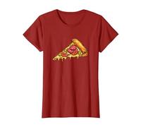 Slice of Pizza Design Pepperoni Pizza Lover Italian Food Camiseta, Mujer, Arándano, S