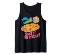 Slice to The Rescue! Diseño de Pizza de superhéroes Camiseta sin Mangas