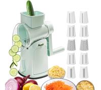 Slicer Vegetable Cutter, Cucumber Slicer, Shredder and Food Chopper, Hand Crank Kitchen Gadget for Carrot, Onion, Cheese, Fruit, Potato, Lemon, Cabbage, Nut, Easy to Use, Durable, Multipurpose