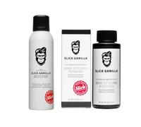 Slick Gorilla Set de Peinado - Laca Original para Cabello 200 ml & Polvo de Peinado 20 ml, Fijación Fuerte, Acabado Mate y Volumen