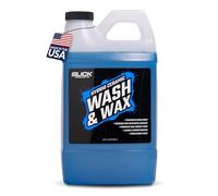 Slick Products Wash & Wax - Solución de limpieza de espuma extra gruesa para motocicleta, camión, remolque, barco, jabón de lavado de autos, funciona con cañón de espuma, pistola de espuma