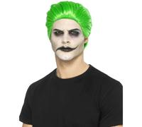 Slick Trickster Joker Estilo Halloween Disfraz Peluca Verde