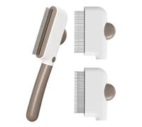 Slicker Brush for Cats - with 3 Replacement Heads, Puppy Lice Removal Comb for Pet Parents, Animal Lovers, Groomers, Daily Routine, Home Pet Grooming Tool, 7.87x2.95 inches