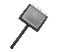 Slicker Brush for Dogs, Stainless Steel Self Cleaning Dog Grooming Brush for Shedding Mats Tangles Knots Detangling Comb for Long Short Haired Pets Indoor Home Bath Cleaning Use