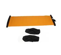 Slide Board Non Slip Sliding Mat with Shoe Covers, Fitness Sliding Board for Balance Exercise, 180x50cm Durable PVC Workout Board for Ski Skating Training, Home Gym Equipment for F (Naranja)