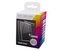 Slide Card Cases - Fundas deslizantes para Cartas | 12 fundas rígidas para tarjetas con innovador mecanismo de cierre deslizante + protección UV, color transparente