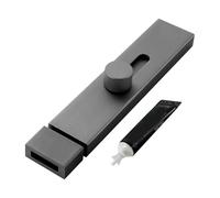 Slide Door Lock - Premium Aluminum Alloy Adhesive Latch Mechanism, Sturdy Construction Ensures Long-Term Durability, Compact Design | Reliable Protection Accessory Perfect for Bedroom Office