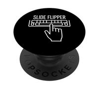 Slide Flipper Minimalista Iglesia Media Voluntario PopSockets PopGrip Adhesivo